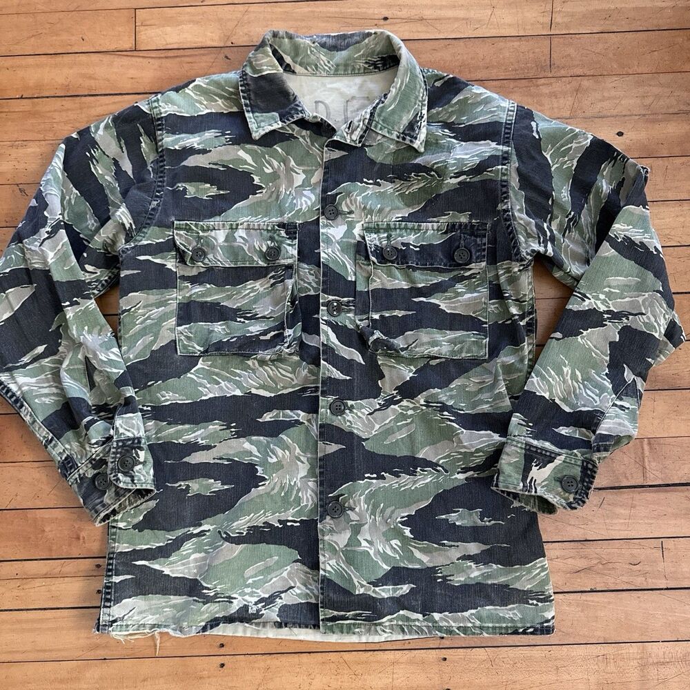 Vintage Tiger Stripe Products Jacket tiger brush camo camouflage 87 1980s small